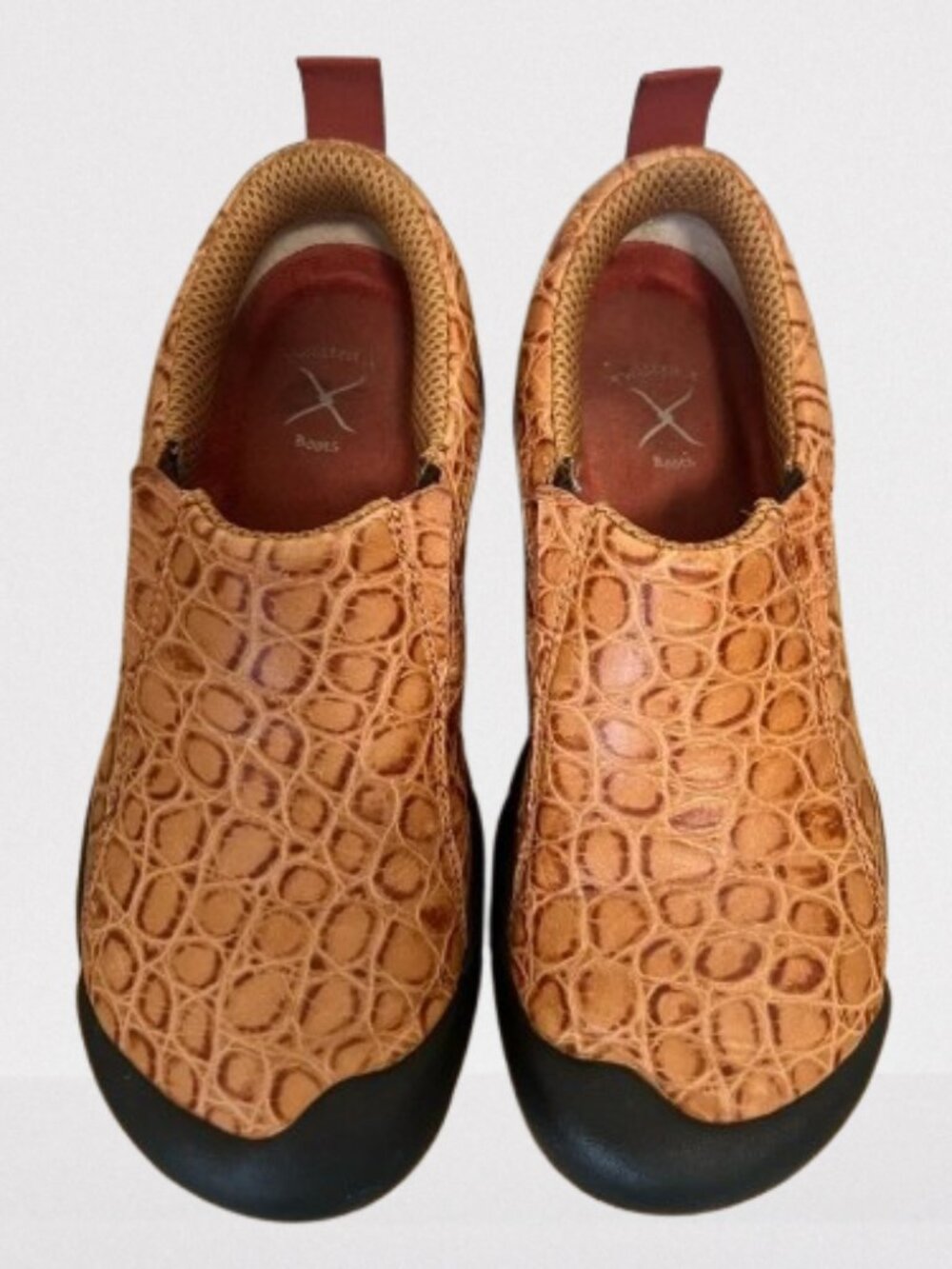 Twisted X Cognac Brown Barn Burner Leather Clogs Loafers Size 10